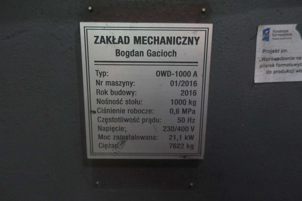 Oczyszczarka śrutowa DOZAMET OWD-1000A