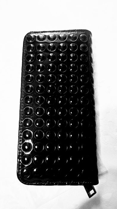 Жіночий гаманець /женский кошелек / Клатч / Портмоне чёрный лаковый