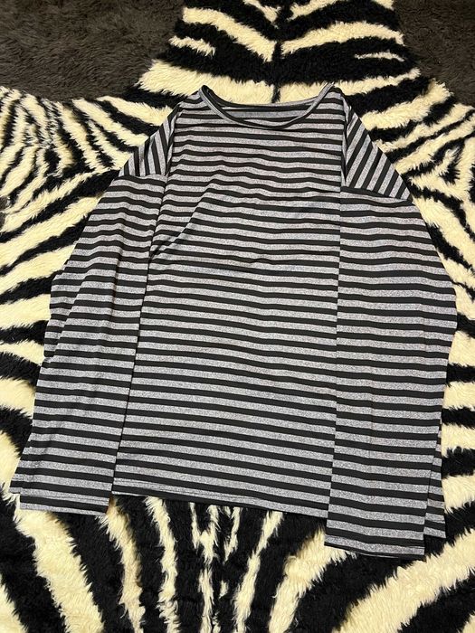 Лонгслив в черно-серую полоску | Longsleeve striped black/grey