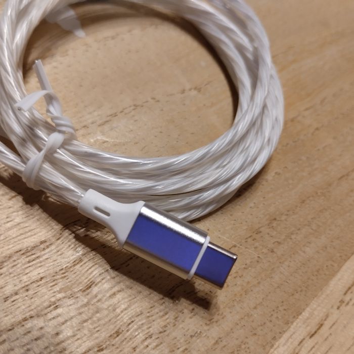 Kabel USB typu C 1 m nowy świecący