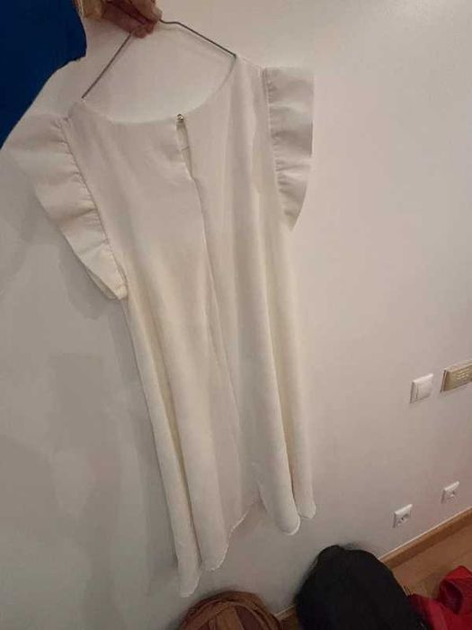 Vestido branco midi