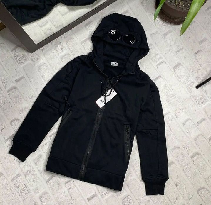 Зіп Худі CP Company - Чорна Кофта СП Компані - Худи Сипи Сіпішка
