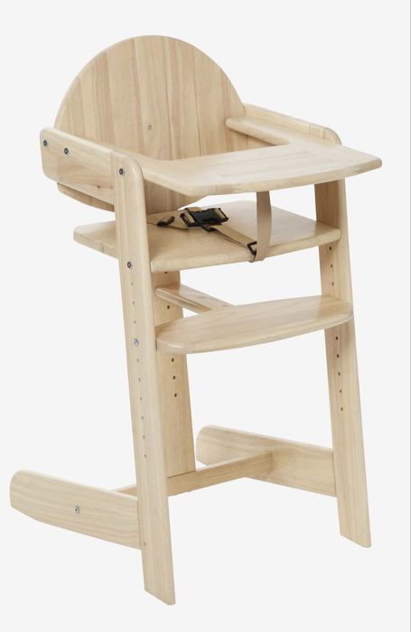 Cadeira alta evolutiva Woody 2, da VERTBAUDET - madeira