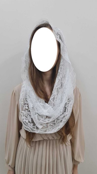 Biała Mantylka Komin -Tradycja Katolicka