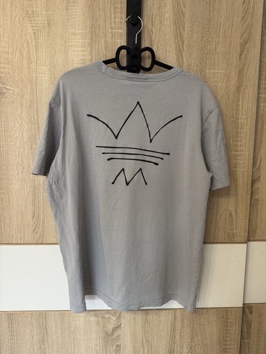 Koszulka Adidas L szara logowana RYV tshirt modna