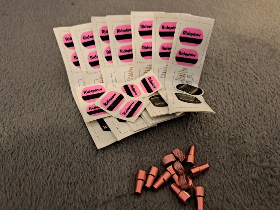 RideNow Łatki / zaworki presta rowerowe Nakrętki NOWE