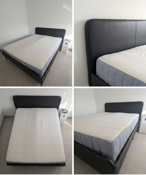Cama IKEA SLATTUM (c/estrado) + Colchão VESTERÖY (Molas Ensacadas)

- 140x200