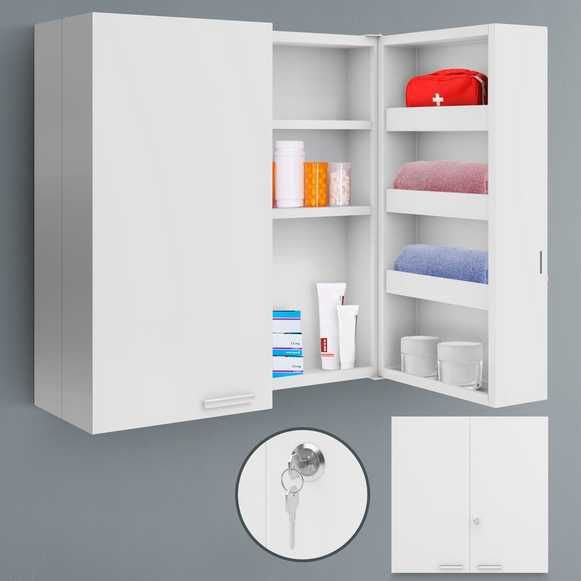 Wisząca apteczka metalowa z wada