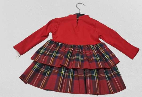 Vestido Natalício Cardado | Novo |Tam. dos 9 aos 36m