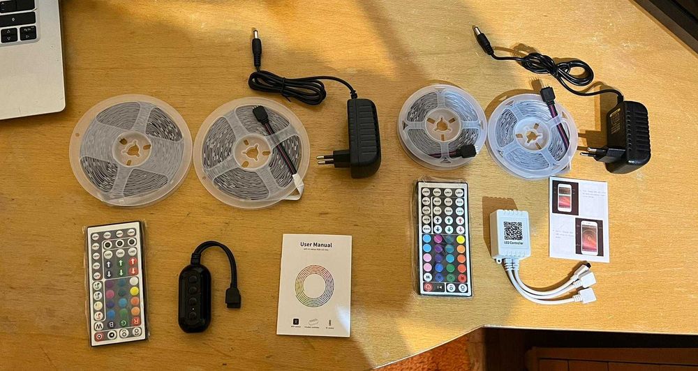 RGB LED Strips: 5, 10, 15, 20, 30 Meters (Also Monitorable via Phone)64740620828803122