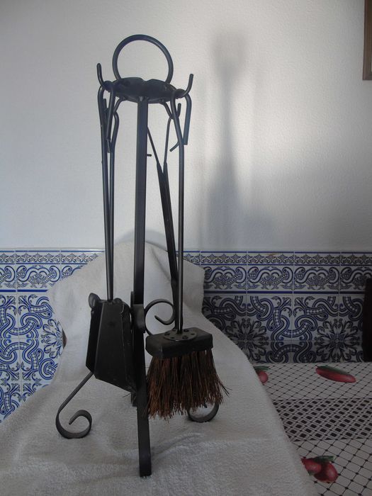 acessórios para lareira ou salamandra em ferro fundido