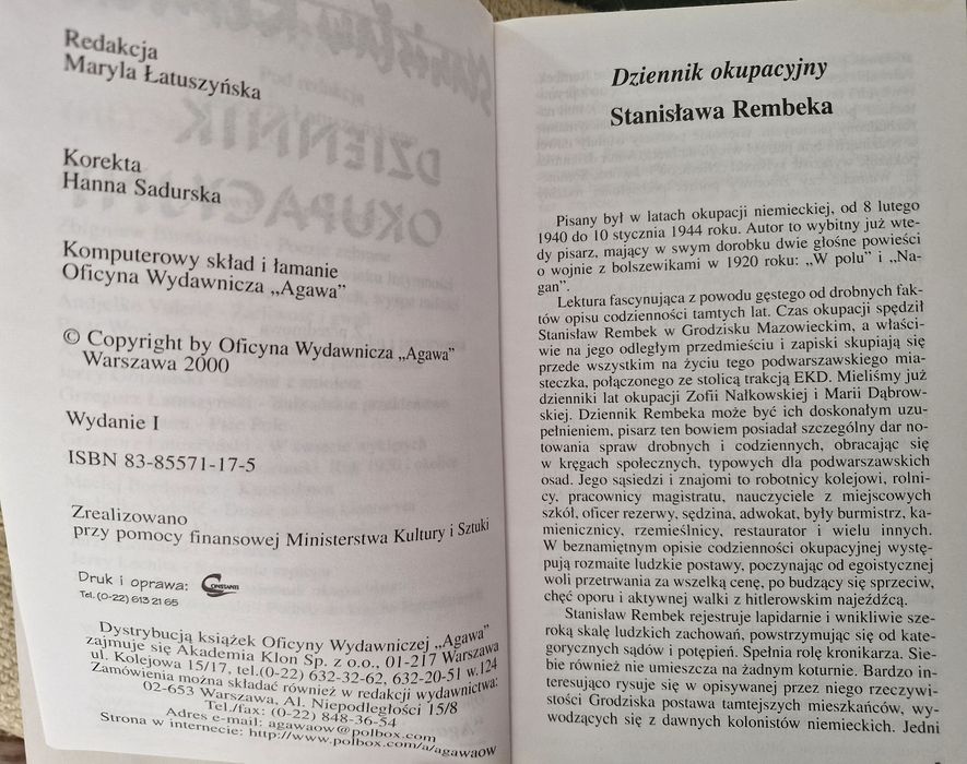 Dziennik okupacyjny Stanisław Rembek