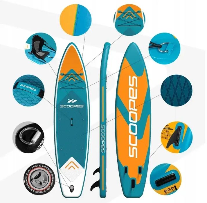 Надувна SUP-дошка для плавання 350см Scoopes (Польща) нова