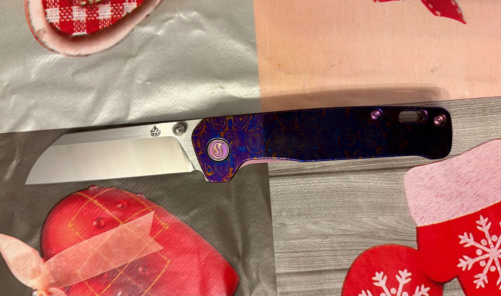 Nóż składany Kaviso x QSP Penguin Titanium Frame Lock with S35VN