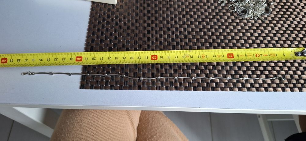 Srebrny łańcuszek 35 cm, piękny, masywny