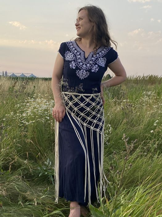 Пояс-макраме/сітка-накидка, спідниця