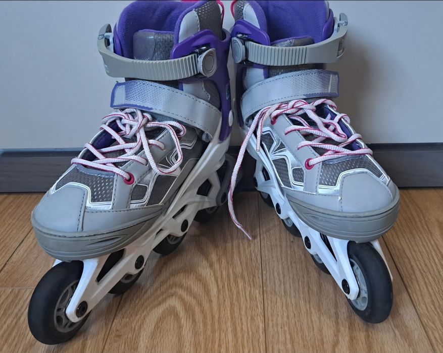 Patins em linha ajustáveis Oxelo nọ 32 a 35 em ótimo estado