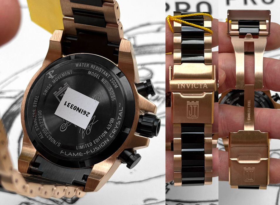 Годинник чоловічий Invicta 51285 Reserve Jason Taylor Imperix Limited Edition 43/99 50 мм 200 МТ
