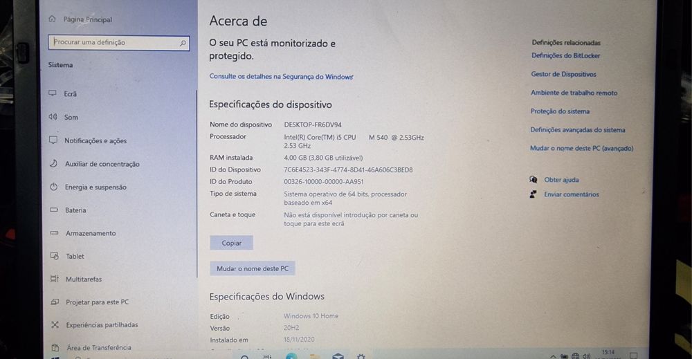 Pc portátil HP elitebook