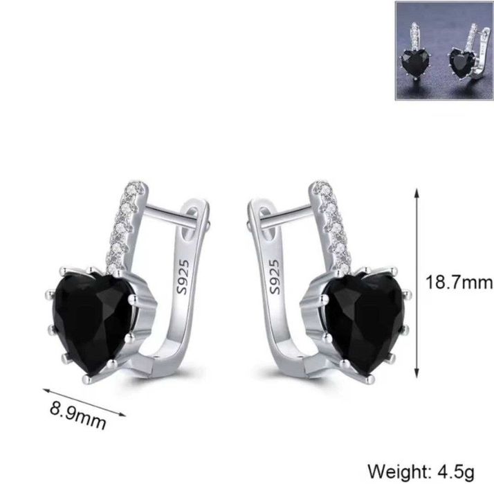Сережки з фіанітами S925, серьги серебряные с фианитами