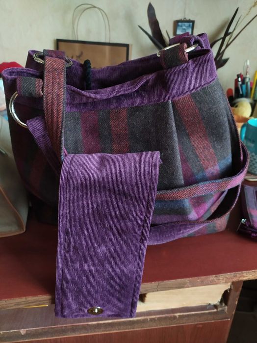 Брендовая женская сумка с кошельком из твида Ava новая эксклюзив