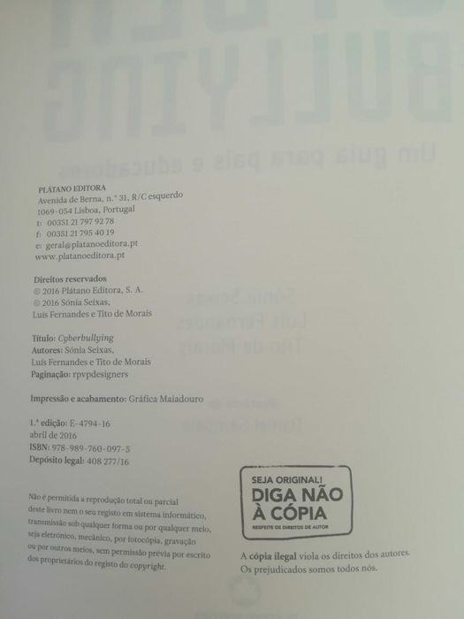 Livro Cyberbullying - Um Guia para Pais e Educadores
