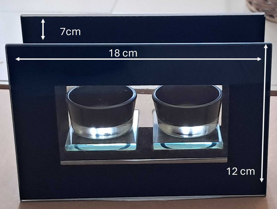 Castiçal Vidro 2 velas