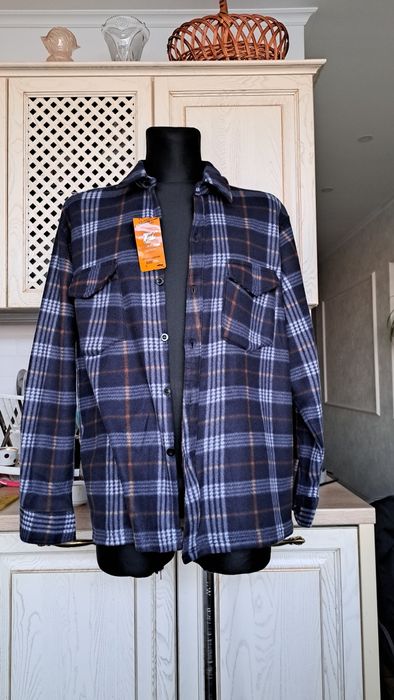 Рубашка флис мужская.Большой размер.