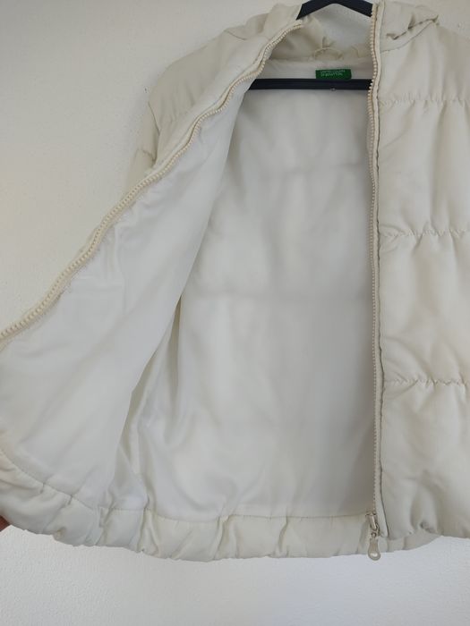 Kispo de penas branco, 10 anos menina, Benetton