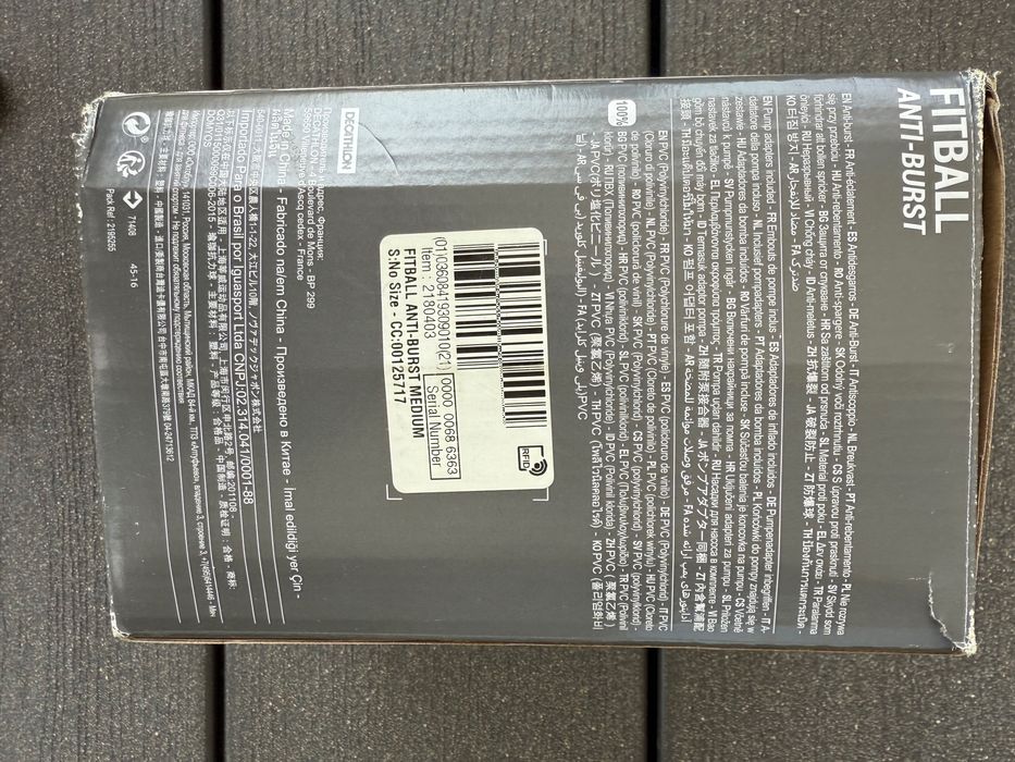 Decathlon antiburst fitball piłka do ćwiczeń