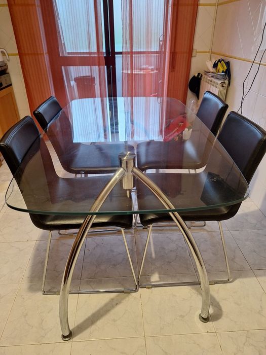 Mesa vidro jantar