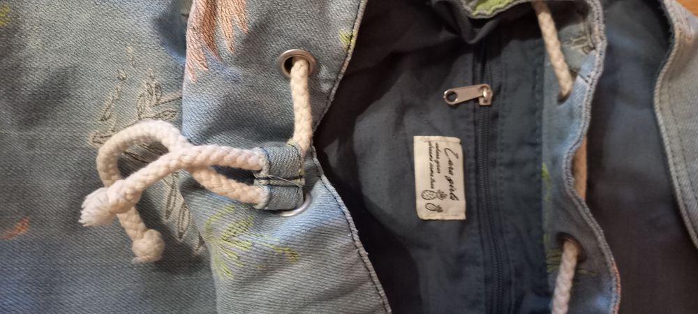 Джинсовий рюкзак -ZARA.