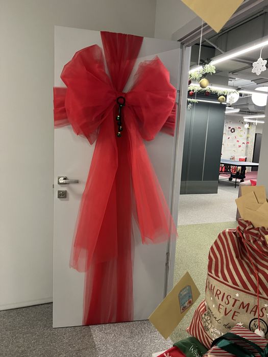 Бант з фатину, бант на ялинку, бант на двері, бант декор, бант з тюлі