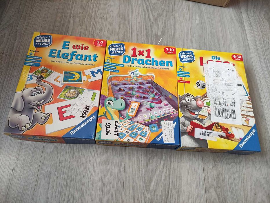 Zestaw Niemieckich gier gra e wie elefant 1x1 drachen die lese-ratte