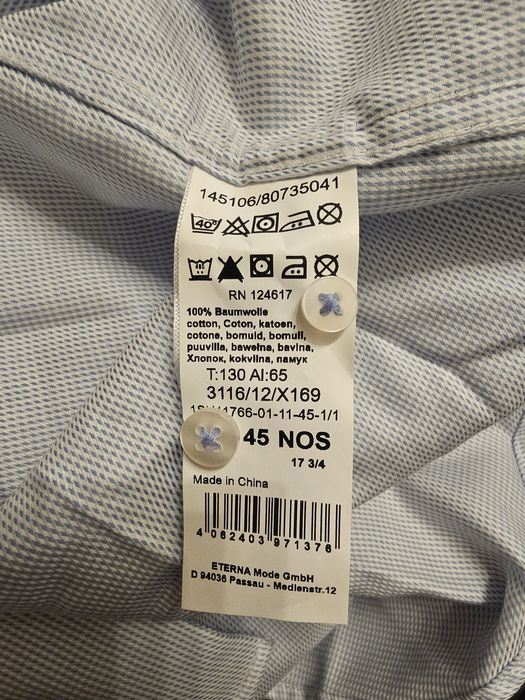 Nowa koszula wizytowa Eterna. Rozmiar 45 (17 3/4)