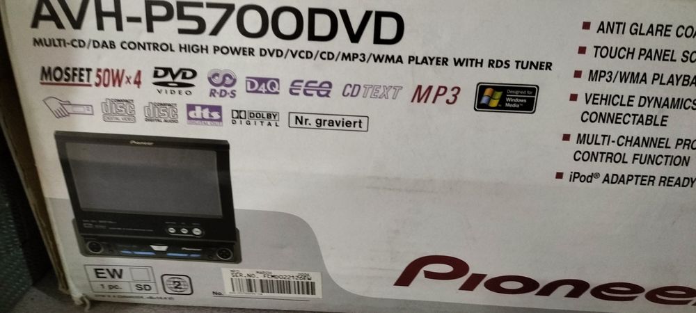 Radio Pioneer Avh P5700 dvd