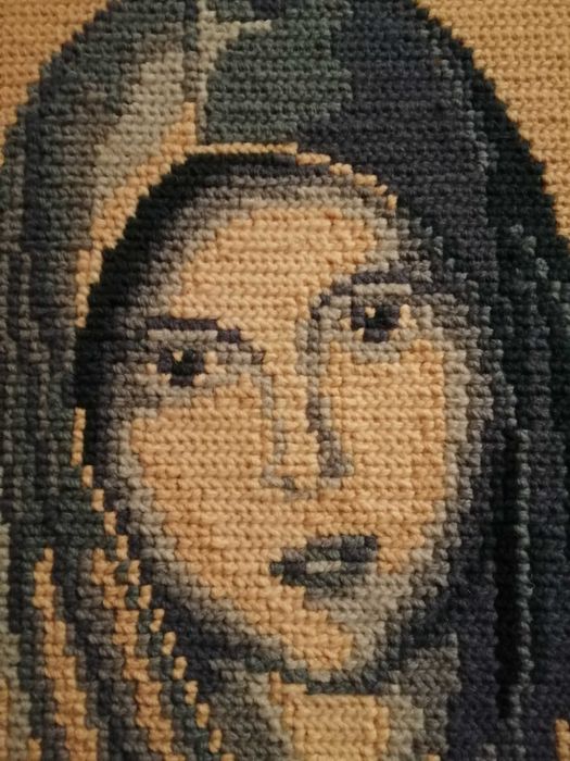 Quadro de Nossa Senhora em ponto de Arraiolos