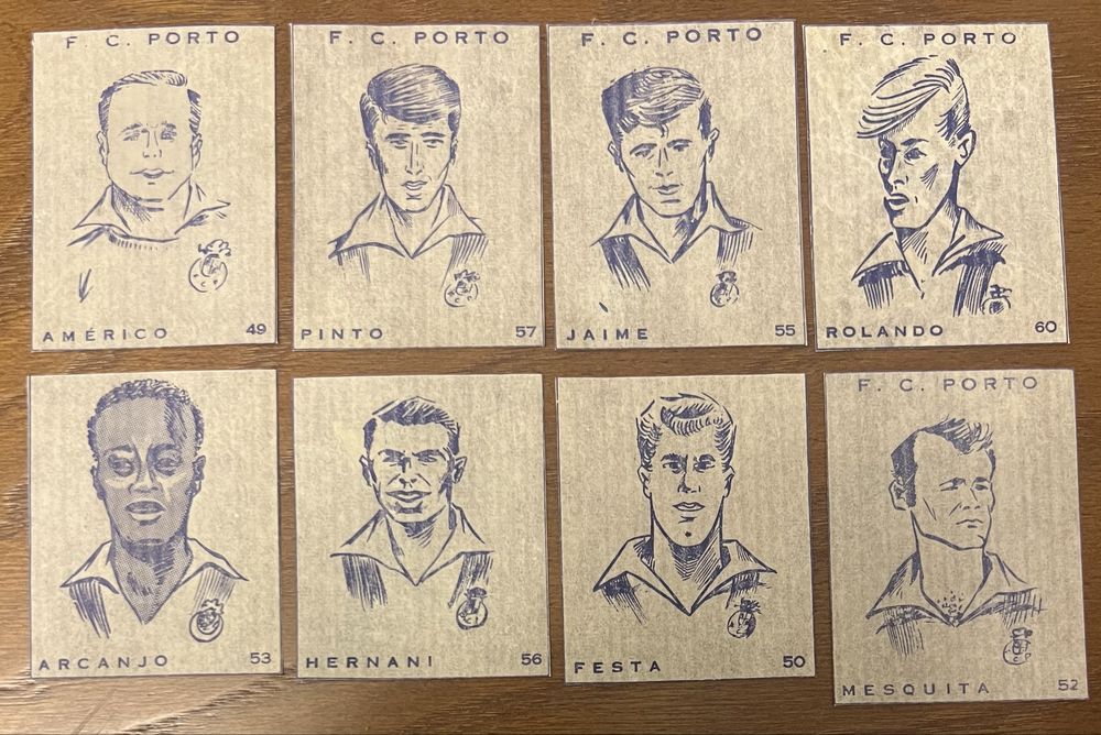 Cromos antigos de futebol dos anos 64/65