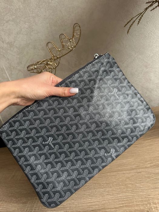 Клатч косметичка Goyard Poukh сірий