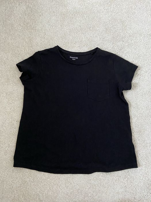 T-shirt dziewczęcy czarny  Reserved rozmiar 152