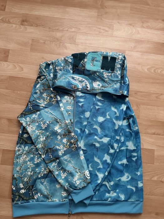 bape x van gogh zip hoodie L зипка бейп х ван гог Л