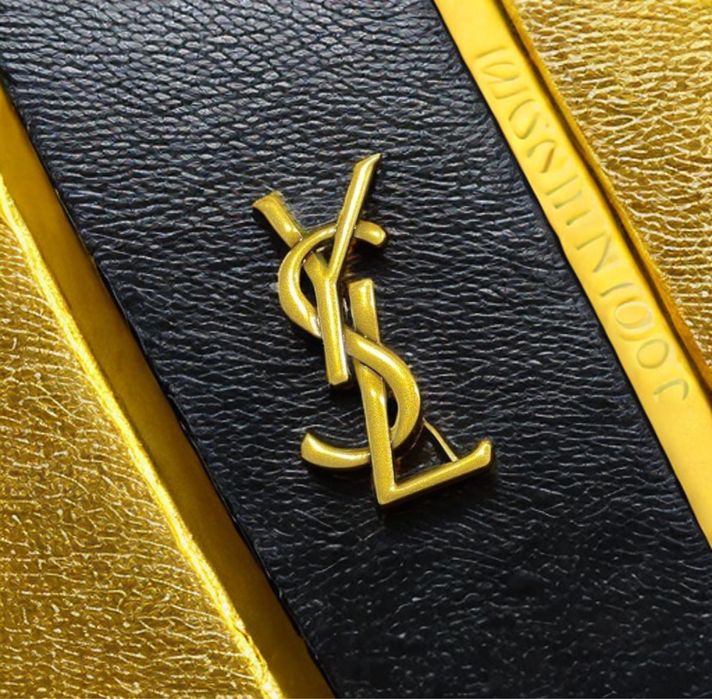 Broszka YSL mala stare zloto