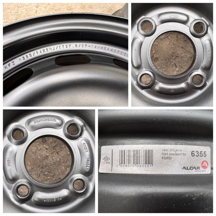 Диски r14 4x108 ET-47.5 на Ford Fiesta/Fusion/Mondeo/Focus/Sierra/Escort/Scorpio/Orion/Tourneo/Transit/Cougar/KA/Audi 80/100/Mazda 2/121