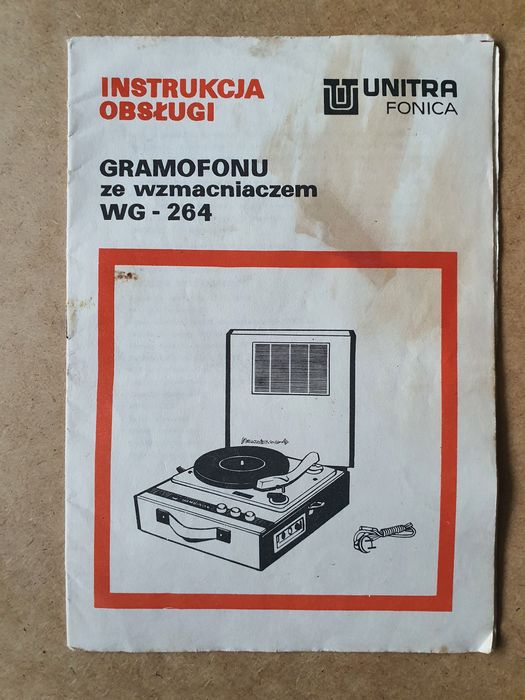 Instrukcja obsługi Unitra Fonica Gramofon WG 264