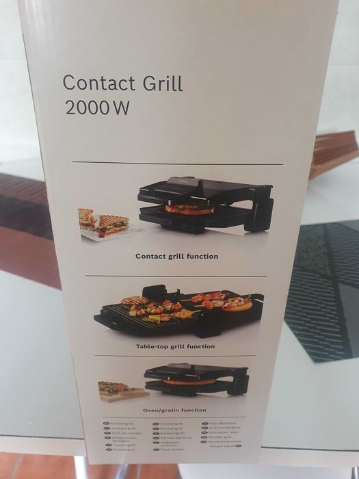 Grelhador de Placas Bosch TCG3323 de 2000 W - Preto (Novo)