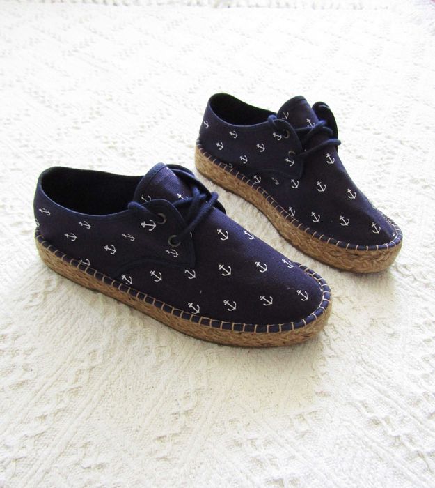 Nowe espadryle damskie granatowe casual buty lato kotwice marynarskie 39