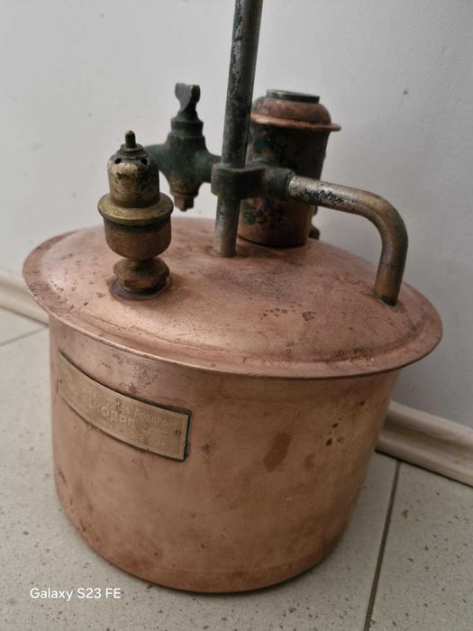 ALKOBRE  „D.R. Patent” zabytkowy miedziany aparat do czyszczenia przewodów piwnych