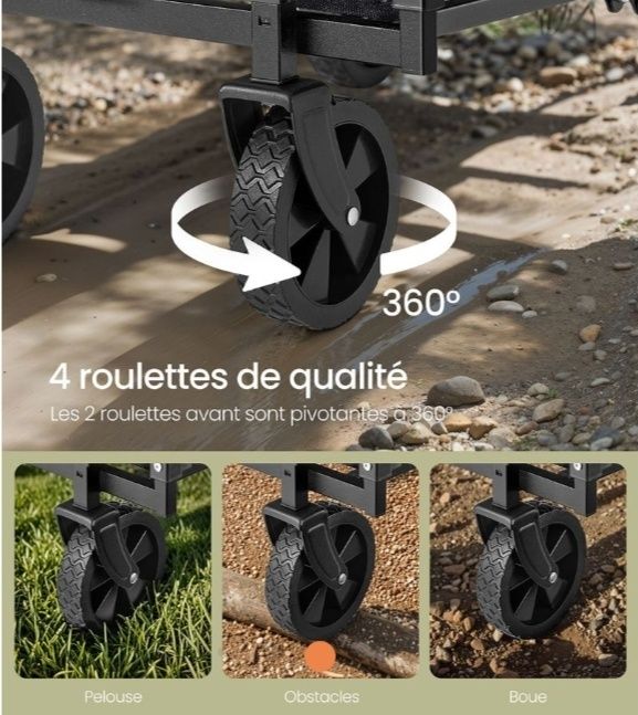 Składany wózek transportowy 150kg