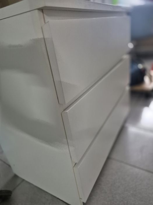Móvel quarto 3 gavetas branco