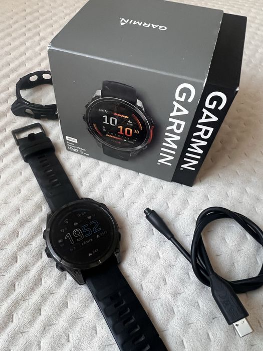Garmin fenix 8, 47mm, stan bdb na gwarancji